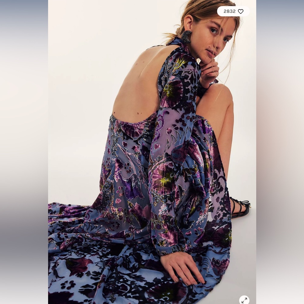 Free People Purple Floral Maxi Dress